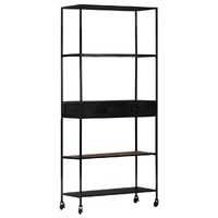 Book Cabinet Rough Mango Wood & Iron