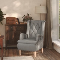 Armchair with Solid Rubber Wood Feet Fabric