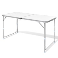 Foldable Camping Table Height Adjustable Aluminium