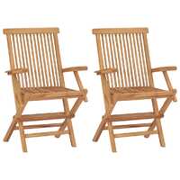 Folding Garden Chairs Solid Teak Wood