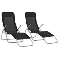 Folding Sun Loungers 2 pcs Textilene