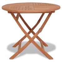 Folding Garden Table 85x76 cm Solid Teak Wood