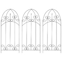 Plant Climbing Racks 3 pcs Black 40x100 cm Iron