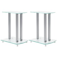 Aluminum Speaker Stands Safety Glass 2pcs