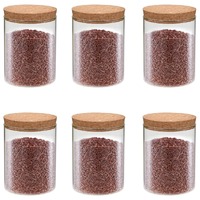 Storage Glass Jars with Cork Lid 6 pcs