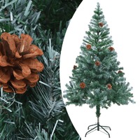 Frosted Christmas Tree with Pinecones