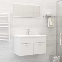 2 Piece Bathroom Furniture Set Engineered Wood