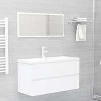 2 Piece Bathroom Furniture Set Engineered Wood