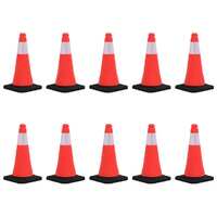 Reflective Traffic Cones with Heavy Bases 10 pcs