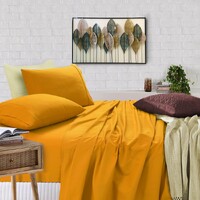 Elan Linen 100% Egyptian Cotton Vintage Washed 500TC 50 cm Deep Bed Sheets Set