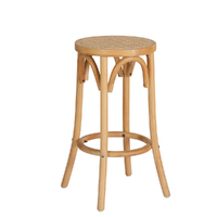 Bar Stools Wooden Stool Counter Chair Kitchen Barstools Rattan Seat.