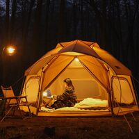 Large Space Luxury Frog Hexagonal Tent 5-8 Person Double Layer