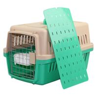 Medium Dog Cat Crate Pet Carrier Airline Cage With Bowl & Tray
