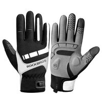 MTB Heated Gloves for Mountain Road Bike Breathable Winter Autumn Cycling Camping Running Outdoor Sport Rockbros