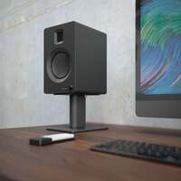 Kanto TUK 260W Powered Bookshelf Speakers with Headphone Out, USB Input, Dedicated Phono Pre-amp, Bluetooth - Pair