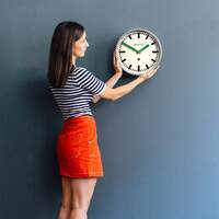 Newgate Luggage Wall Clock Galvanised Hands