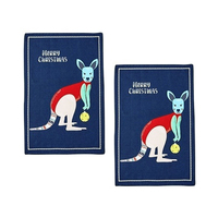 Ladelle Australiana Animal Drawing Set of 2 Cotton Kitchen Towels