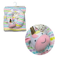 Baby Animal Coral Fleece Blanket + Pillow 