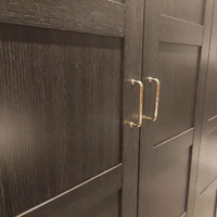 Polished gold Furniture Kitchen Bathroom Cabinet Handles Drawer Bar Handle Pull Knob