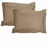 Accessorize 325TC Pair of Stripe Jumbo / Queen Pillowcases 