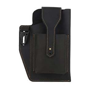 Men's Genuine Leather Retro Belt Waist Bag Cell Phone Belt Bag
