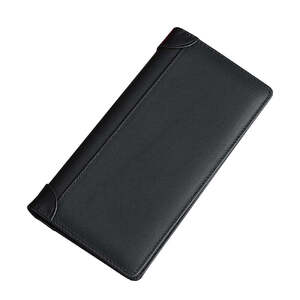 100% Genuine Leather Men's Wallet RFID Blocking Card Holder Bifold and Long Wallets (Long Wallet)