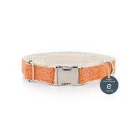 Natural Hemp & Cotton Dog Collar (Orange Burst)