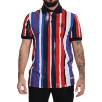 100% Authentic Dolce & Gabbana Striped Polo T-Shirt Men