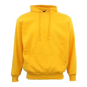Adult Unisex Men's Basic Plain Hoodie Pullover Sweater Sweatshirt Jumper XS-8XL, Yellow