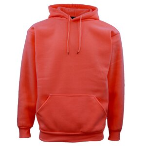 Adult Unisex Men's Basic Plain Hoodie Pullover Sweater Sweatshirt Jumper XS-8XL, Coral Pink
