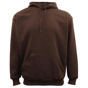 Adult Unisex Men's Basic Plain Hoodie Pullover Sweater Sweatshirt Jumper XS-8XL, Brown