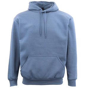 Adult Unisex Men's Basic Plain Hoodie Pullover Sweater Sweatshirt Jumper XS-8XL, Wash Blue
