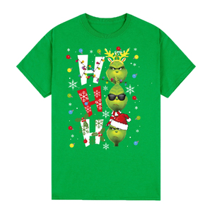 100% Cotton Christmas T-shirt Adult Unisex Tee Tops Funny Santa Party Custume, Shrek (Green)