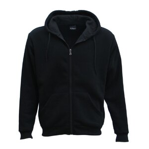 Adult Unisex Zip Plain Fleece Hoodie Hooded Jacket Mens Sweatshirt Jumper XS-8XL, Black