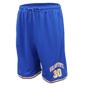 Men's Basketball Sports Shorts Gym Jogging Swim Board Boxing Sweat Casual Pants, Blue - Golden State 30