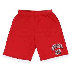 Men's Basketball Sports Shorts Gym Jogging Swim Board Boxing Sweat Casual Pants, Red - Chicago 23