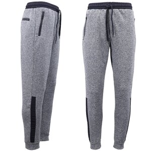 Mens Joggers Trousers Gym Sport Casual Sweat Track Pants Cuffed Hem w Zip Pocket, Navy