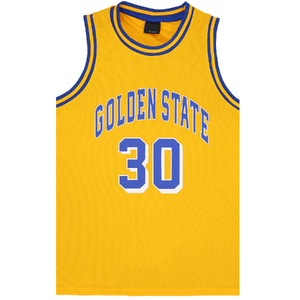 Kid's Basketball Jersey Tank Boys Sports T Shirt Tee Singlet Tops Los Angeles, Yellow - Golen State 30