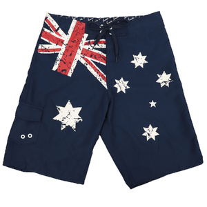 Men's Adult Board Shorts Australian Flag Australia Day Souvenir Navy Beach Wear, Navy