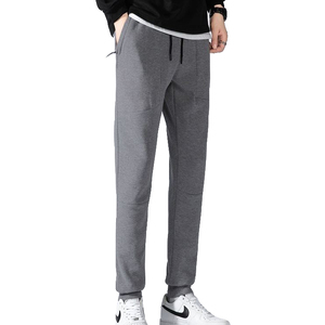 Men's Fleece Slim Trackpant Sport Joggers w Zipped Pockets Gym Casucal Trousers, Dark Grey