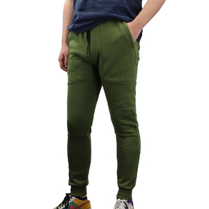 Men's Fleece Slim Trackpant Sport Joggers w Zipped Pockets Gym Casucal Trousers, Olive