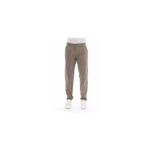 Front Zipper and Button Closure Chino Trousers