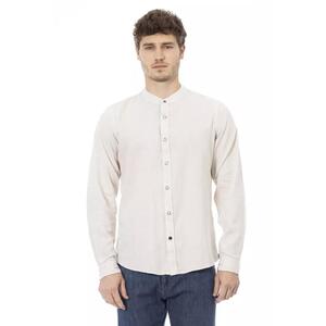 Mandarin Collar Regular Fit Shirt with Button Closure