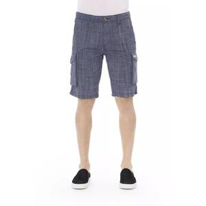 Cargo Shorts with Front Zipper and Button Closure