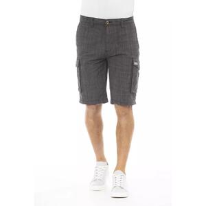 Cargo Shorts with Front Zipper and Button Closure