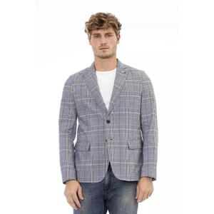 Classic Button Closure Fabric Jacket with Front Pockets