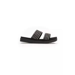 Two-Strap Rhinestone Low Sandal with 3 cm Heel