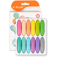 Peanut Kids Washable Crayons, Non-Toxic Pastel Colors