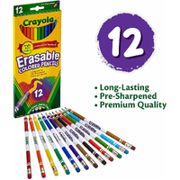 Erasable Colored Pencils with Erasers
