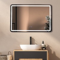 Rectangular Mirror LED Anti-Fog Illuminated Bathroom Living Room